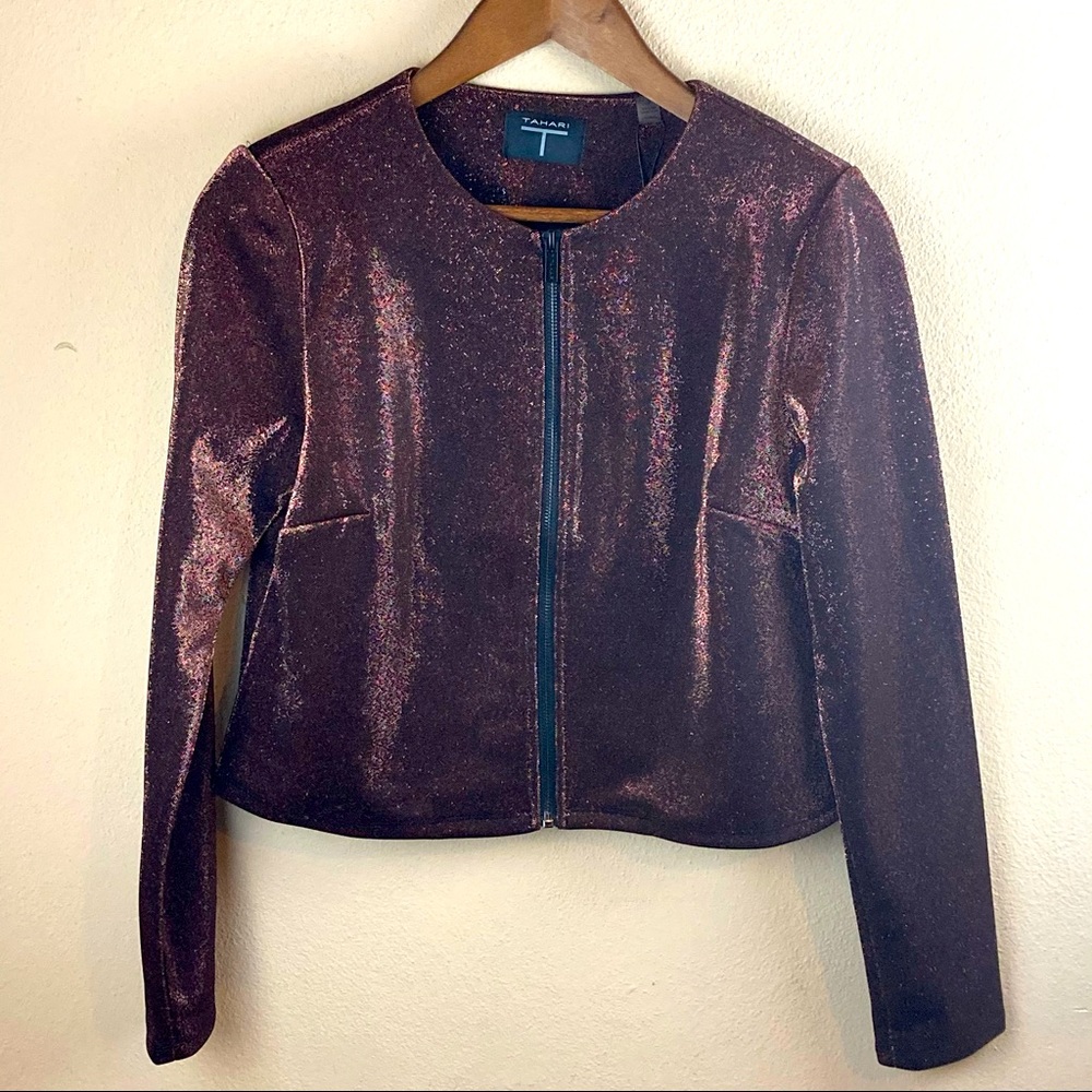 Tahari Bronze Shine Jacket NWT